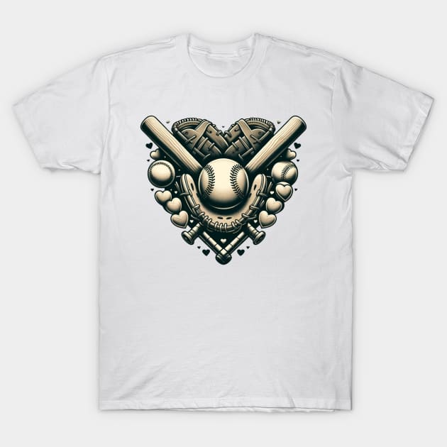 Baseball Valentine Steampunk T-Shirt by Cun-Tees!